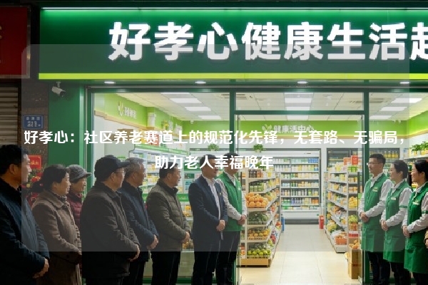 好孝心：社区养老赛道上的规范化先锋，无套路、无骗局，助力老人幸福晚年