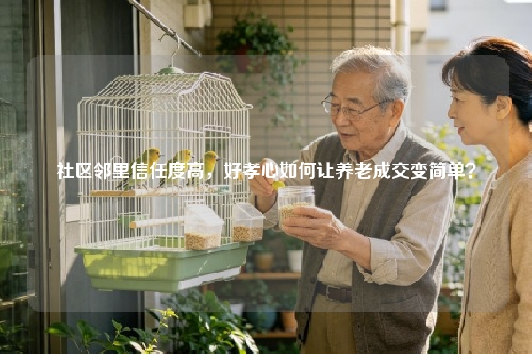 社区邻里信任度高，好孝心如何让养老成交变简单？