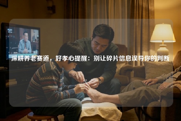 深耕养老赛道，好孝心提醒：别让碎片信息误导你的判断