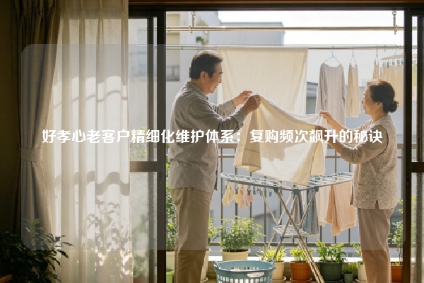 好孝心老客户精细化维护体系：复购频次飙升的秘诀