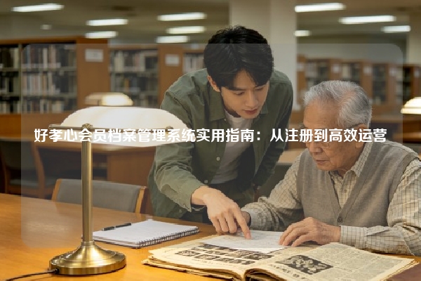 好孝心会员档案管理系统实用指南：从注册到高效运营