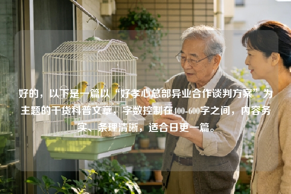 好的，以下是一篇以“好孝心总部异业合作谈判方案”为主题的干货科普文章，字数控制在400-600字之间，内容务实、条理清晰，适合日更一篇。