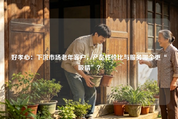好孝心：下沉市场老年客户，产品性价比与服务哪个更“吸睛”？