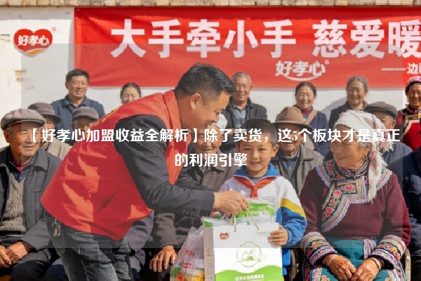 【好孝心加盟收益全解析】除了卖货，这5个板块才是真正的利润引擎