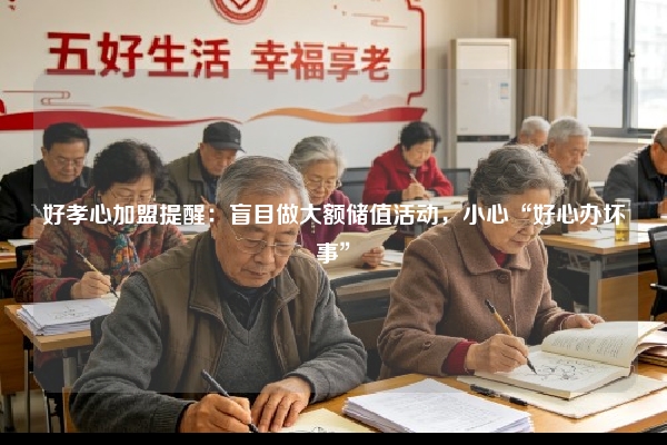 好孝心加盟提醒：盲目做大额储值活动，小心“好心办坏事”