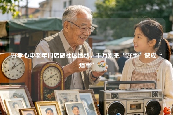好孝心中老年门店做社区活动，千万别把“好事”做成“烦事”