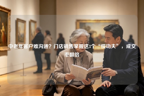 中老年客户难沟通？门店销售掌握这3个“慢功夫”，成交率翻倍